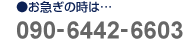 お急ぎの時は… 090-6442-6603